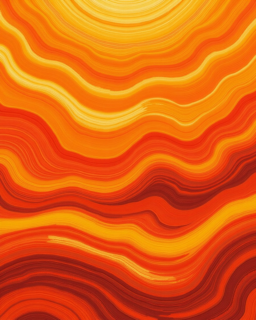 Fiery Wavy Stripes Design Rug