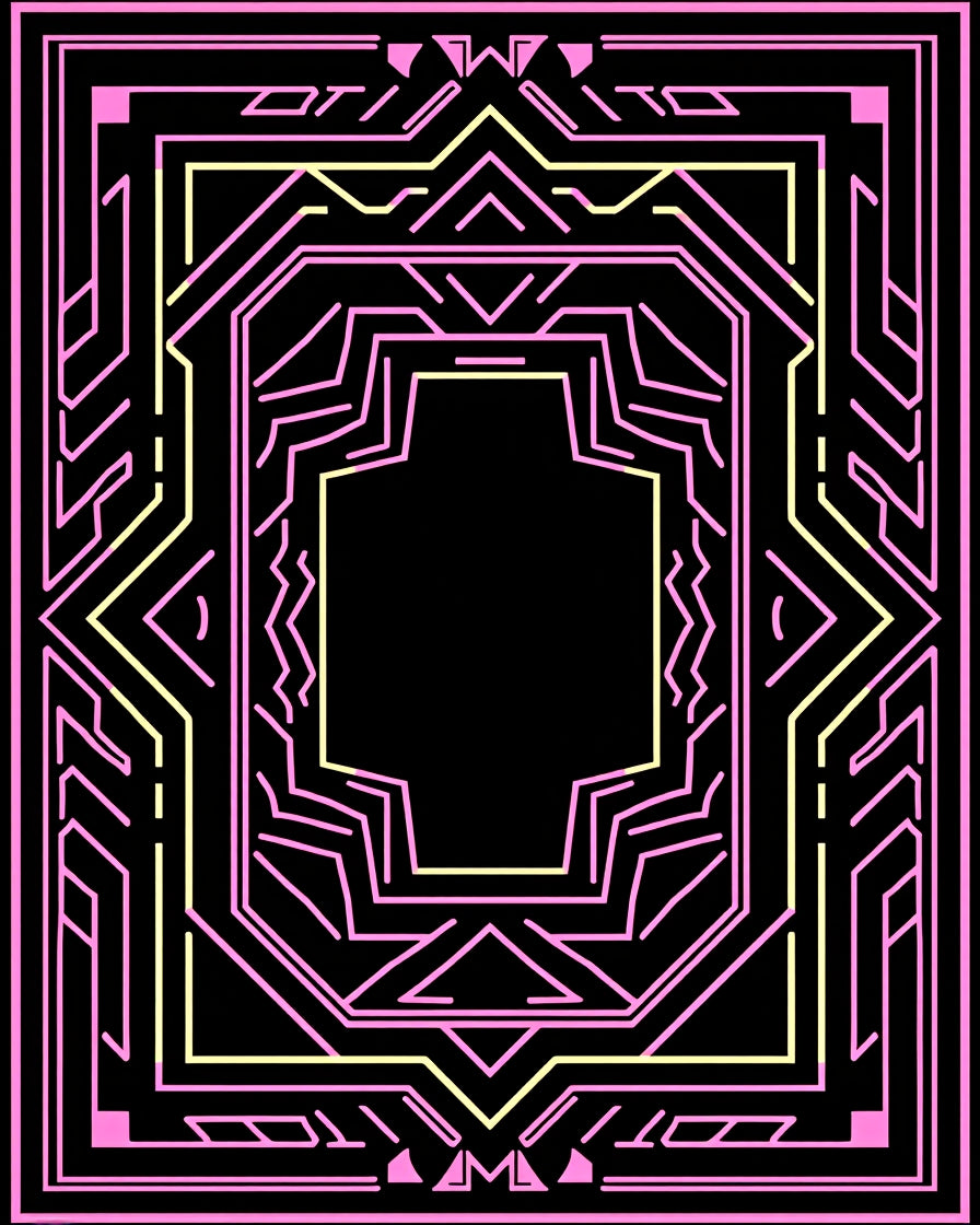 Art Deco Geometric Lines Design Rug
