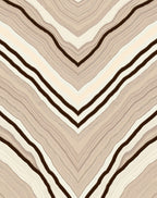 Chevron Pattern Wavy Lines Design Rug