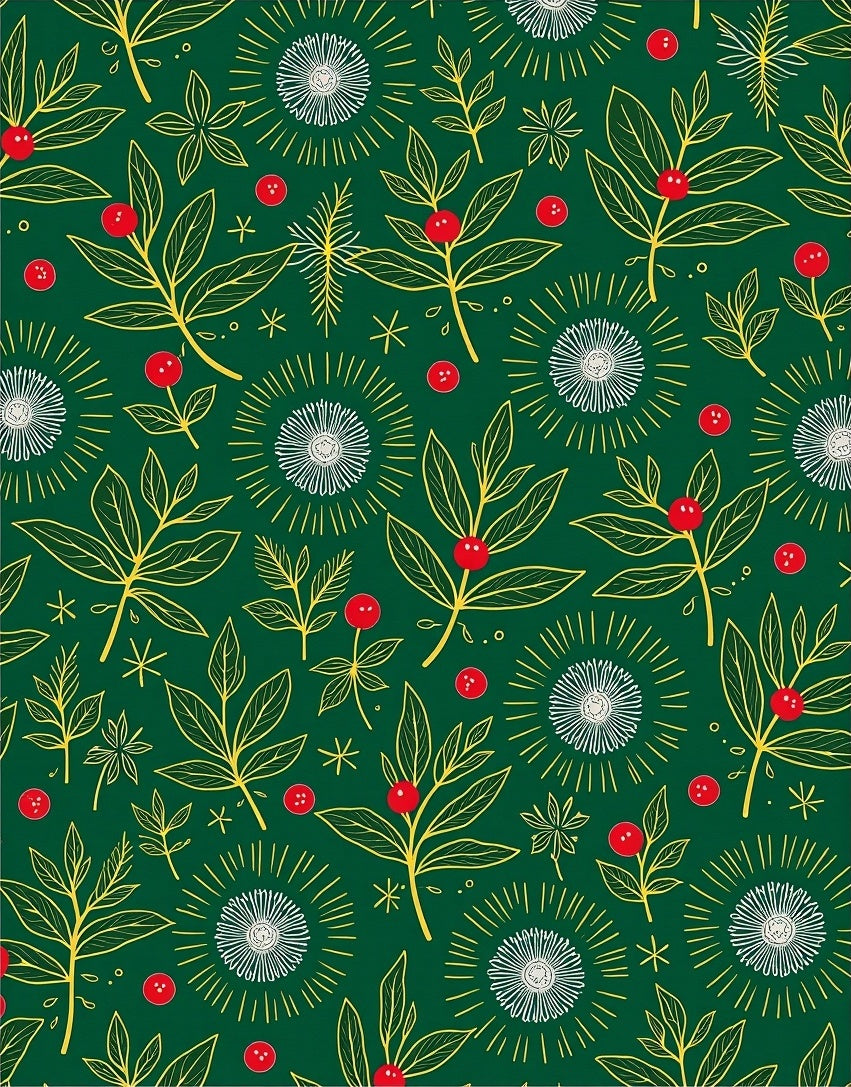 Nature Inspired Botanical Floral Design Rug