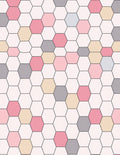 Geometric Hexagon Pattern Pastel Rug