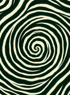 Green Swirl Abstract Pattern Rug