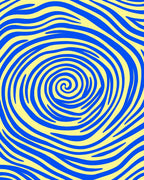 Blue Swirl Abstract Pattern Rug
