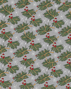 Winter Pine Sprig Snowflakes Pattern Rug