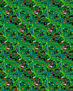 Whimsical Cartoon Character Pattern Design Rug