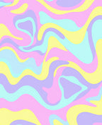 Pastel Swirl Abstract Flow Pattern Rug