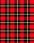 Red Black Bold Plaid Pattern Rug