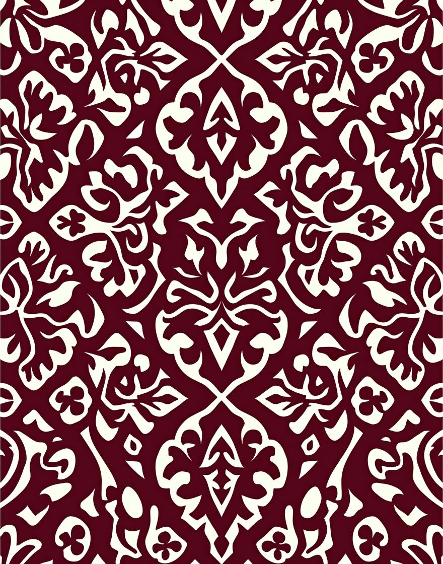 Classic Floral Damask Pattern Rug