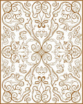 Intricate Brown Abstract Swirls Pattern Rug