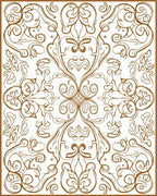 Intricate Brown Abstract Swirls Pattern Rug