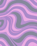 Pastel Swirls Soft Wave Design Rug