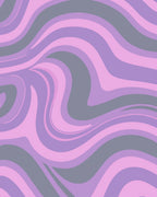 Pastel Swirls Soft Wave Design Rug