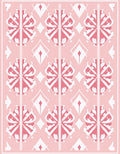 Delicate Pink Floral Geometric Pattern Rug