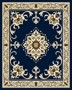 Ornate Floral Scrollwork Decorative Rug