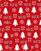 Festive Winter Tree Snowflake Pattern Rug