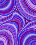 Swirling Purple And Blue Abstract Pattern Rug