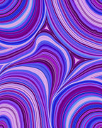 Swirling Purple And Blue Abstract Pattern Rug