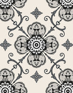 Ornate Floral Swirls Pattern Rug