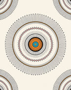 Native Sun Inspired Geometric Mandala Rug