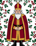 Classic Saint Nicholas Holly Pattern Rug