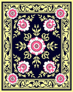 Floral Medallion Pattern Rug