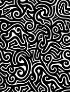 Bold Abstract Swirl Pattern Rug