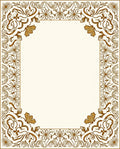 Elegant Floral Scrollwork Golden Design Rug