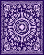 Radiant Sunburst Paisley Pattern Rug
