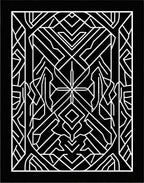 Black White Geometric Art Deco Rug