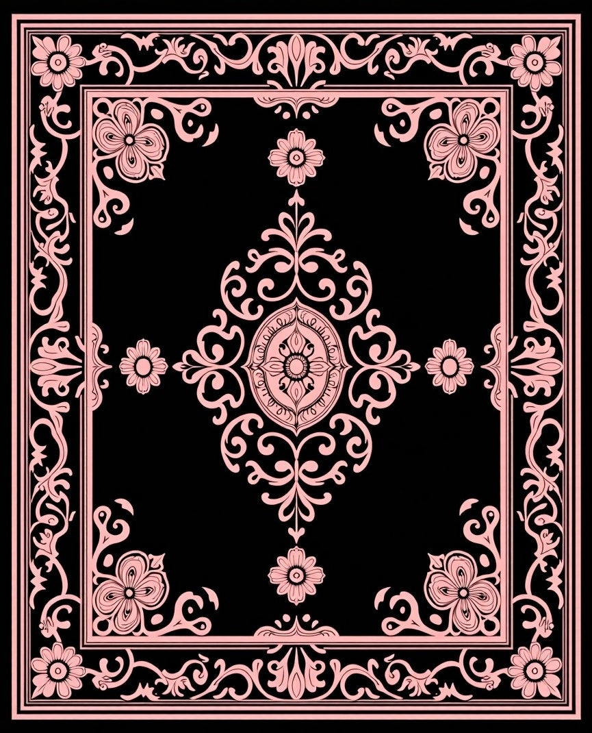 Ornate Floral Vintage Pattern Rug