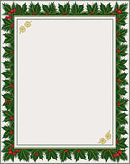 Festive Holly Berry Garland Border Rug