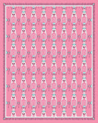 Pink Geometric Lantern Pattern Rug