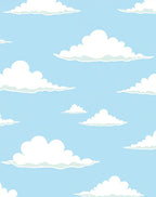 Dreamy Cloud Sky Pattern Rug