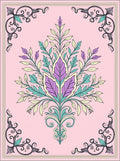 Floral Vine Scrollwork Pastel Rug