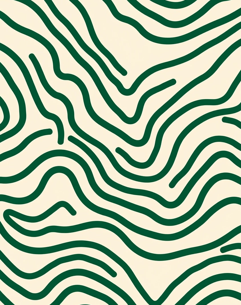 Abstract Organic Wave Pattern Rug