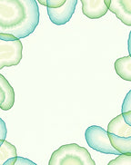 Green And Blue Agate Slices Rug