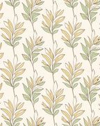Botanical Leaf Pattern Artwork Rug
