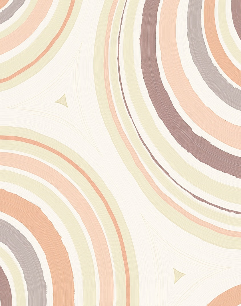 Abstract Arc Pattern Neutral Tones Rug