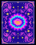 Vibrant Floral Mandala Star Pattern Rug