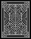 Stylish Black White Geometric Art Deco Design Rug