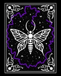 Cosmic Moth With Purple Lightning Border Rug