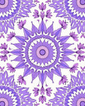 Vibrant Purple Floral Mandala Design Rug