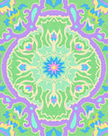 Abstract Psychedelic Floral Mandala Rug