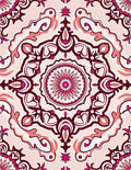 Ornate Mandala Pattern Romance Tones Rug