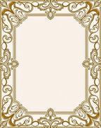 Golden Swirling Ornate Border Design Rug