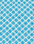 Retro Aqua White Geometric Pattern Rug