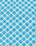 Retro Aqua White Geometric Pattern Rug