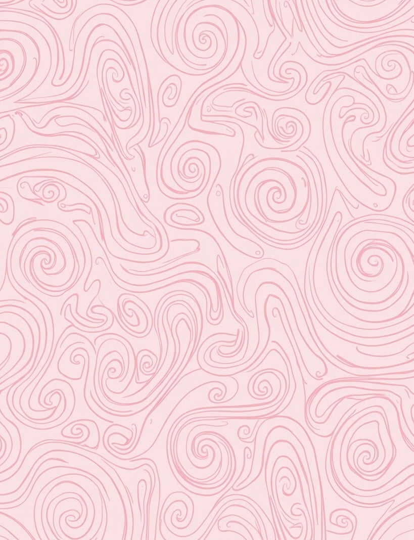 Pink Swirl Lines Abstract Pattern Rug