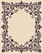 Elegant Floral Swirl Ornament Design Rug