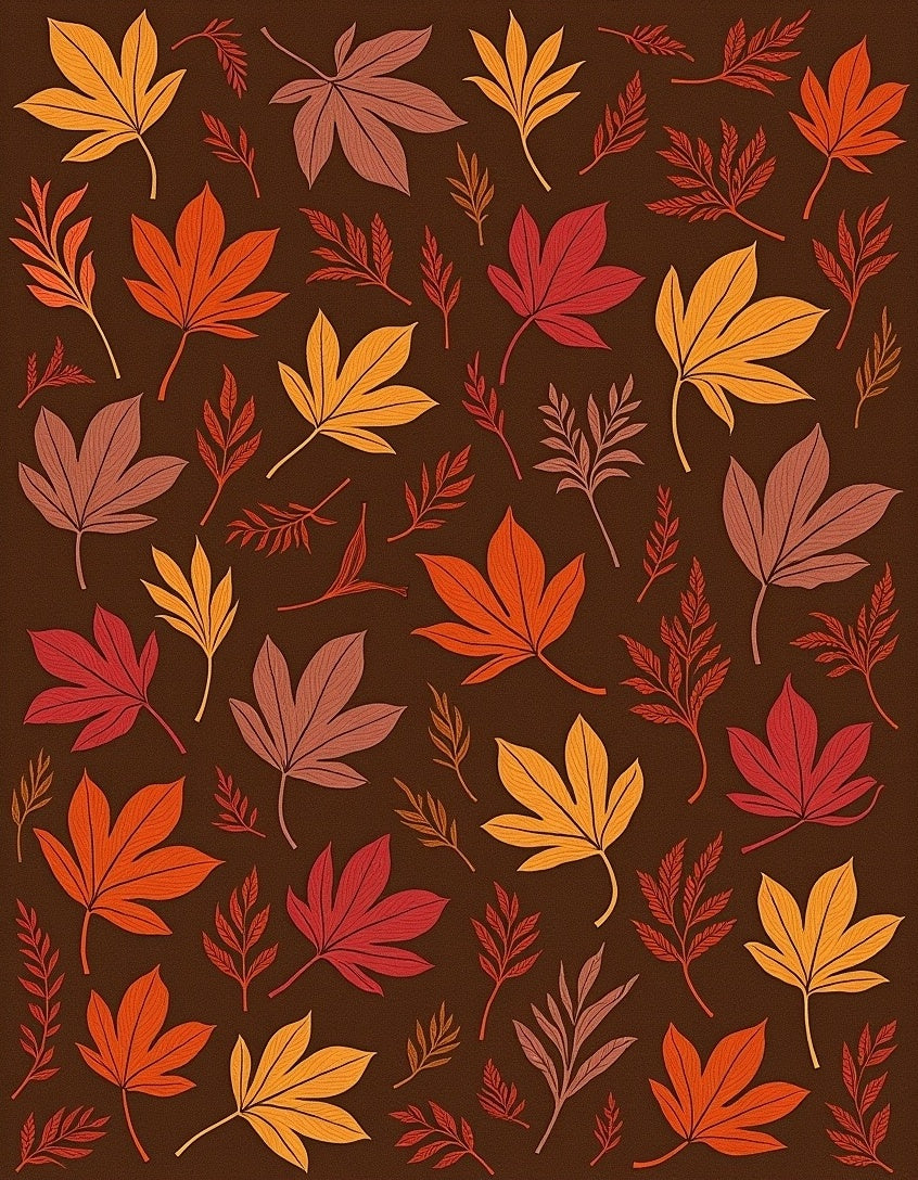 Autumn Leaves Pattern Rug